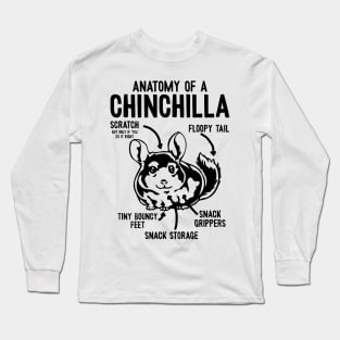 Anatomy Of A Chinchilla - Chinchillas Long Sleeve T-Shirt